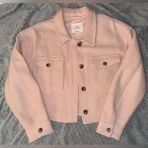 Ganna Cropped Wool Shirt Jacket